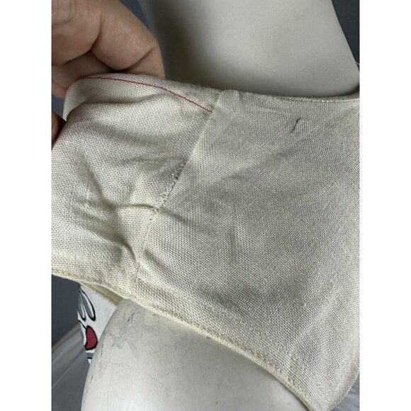 Vtg Royal Miss Fashion Rayon Floral Shift Dress Cream Red Gray Pullover Sz 13-14 - Picture 10 of 16